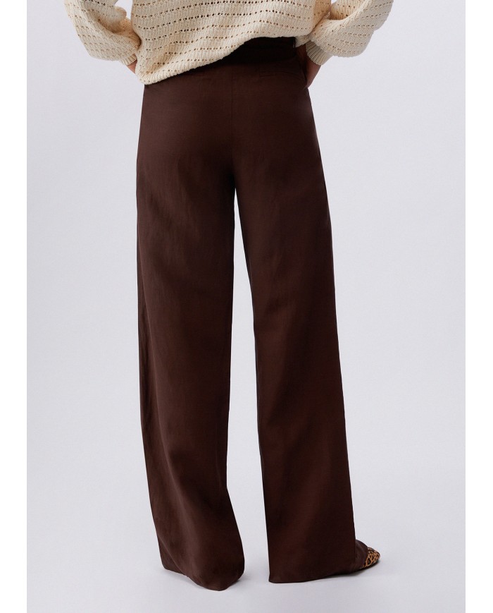 LIU-JO PANTALONI DONNA PANTS CON MISTO LINO SACHER WA6480 126