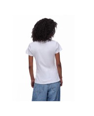 LIU-JO T SHIRT DONNA CON STAMPA E STRASS WHITE WA6493 126