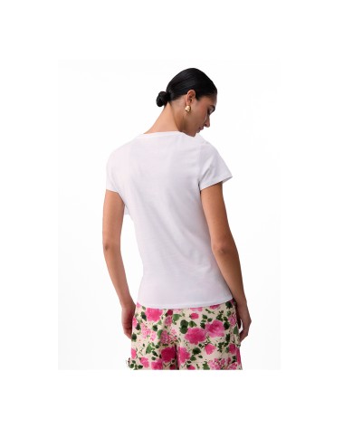 LIU-JO T SHIRT DONNA CON STAMPA E STRASS WHITE WA6493 126