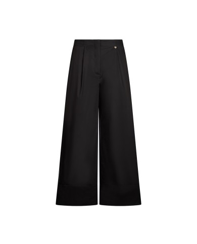 LIU-JO PANTALONI DONNA PANTS FLARE IN POPELINE BLACK WA6498 126