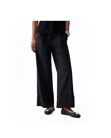 LIU-JO PANTALONI DONNA PANTS FLARE IN POPELINE BLACK WA6498 126