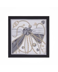 LIU-JO FOULARD DONNA GRANDE CON FIOCCO BLACK 2A6048 126