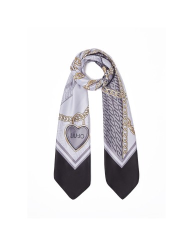 LIU-JO FOULARD DONNA GRANDE CON FIOCCO BLACK 2A6048 126