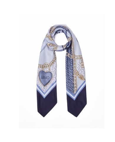 LIU-JO FOULARD DONNA GRANDE CON FIOCCO DRESS BLUE 2A6048 126