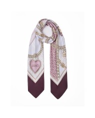 LIU-JO FOULARD DONNA GRANDE CON FIOCCO SOFT PEONY ROSA 2A6048 126