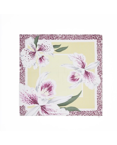 LIU-JO FOULARD DONNA GRANDE CON ORCHIDEA AVOCADO 2A6050 126