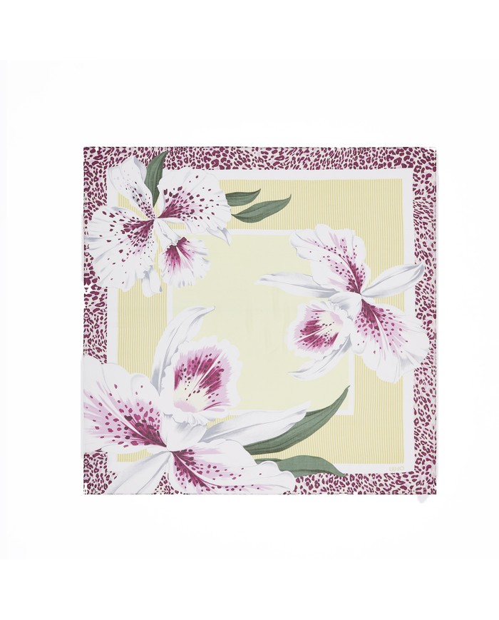 LIU-JO FOULARD DONNA GRANDE CON ORCHIDEA AVOCADO 2A6050 126