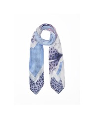 LIU-JO FOULARD DONNA GRANDE CON ORCHIDEA BLUE WAVE 2A6050 126