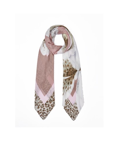 LIU-JO FOULARD DONNA GRANDE CON ORCHIDEA ROSA 2A6050 126