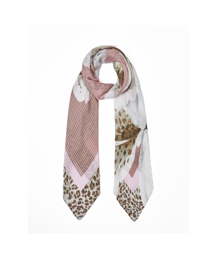 LIU-JO FOULARD DONNA GRANDE CON ORCHIDEA ROSA 2A6050 126