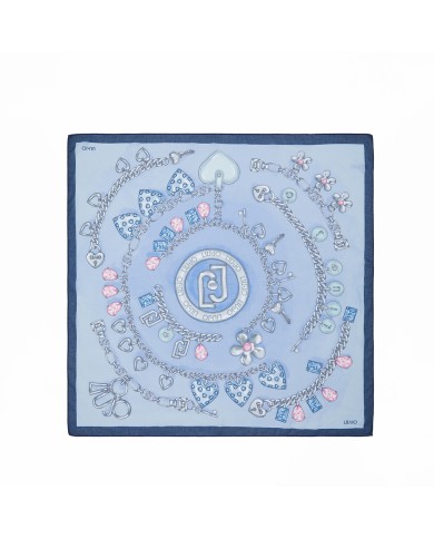 LIU-JO FOULARD DONNA GRANDE DUSTY BLUE 2A6054 126