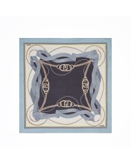 LIU-JO FOULARD DONNA A NASTRI DUSTY BLUE 2A6055 126