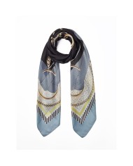 LIU-JO FOULARD DONNA A NASTRI DUSTY BLUE 2A6055 126
