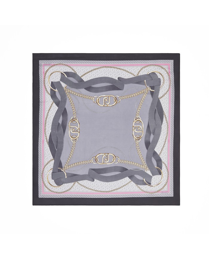LIU-JO FOULARD DONNA A NASTRI BLACK 2A6055 126