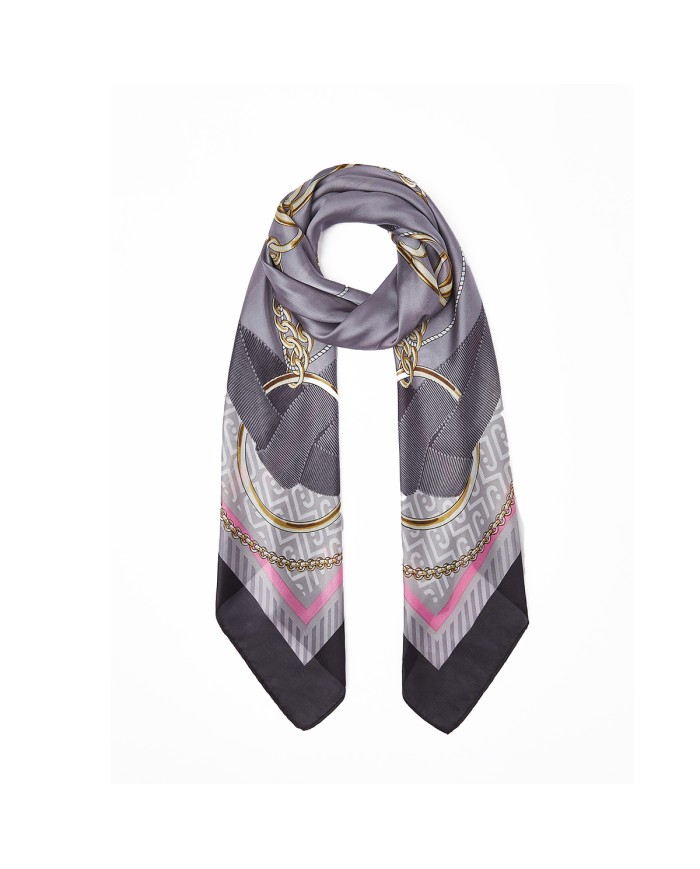 LIU-JO FOULARD DONNA A NASTRI BLACK 2A6055 126