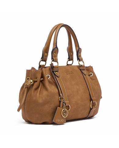 LIU-JO BORSA DONNA HAND BAG PICCOLA CON TRACOLLA PELLE CAMMELLO AA6081 126