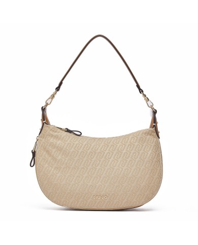 LIU-JO BORSA DONNA SHOULDER BAG MEDIA CROSS OVER JACQUARD NATURAL AA6133 126