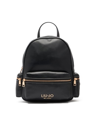LIU-JO ZAINO DONNA BACKPACK MEDIO PELLE BLACK AA6136 126