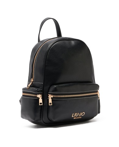 LIU-JO ZAINO DONNA BACKPACK MEDIO PELLE BLACK AA6136 126