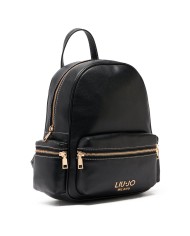 LIU-JO ZAINO DONNA BACKPACK MEDIO PELLE BLACK AA6136 126