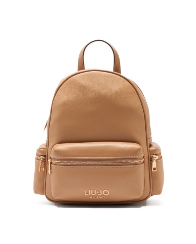 LIU-JO ZAINO DONNA BACKPACK MEDIO PELLE CAMMELLO AA6136 126
