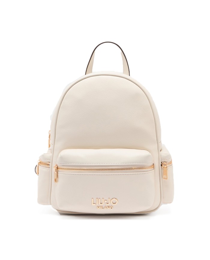 LIU-JO ZAINO DONNA BACKPACK MEDIO PELLE CREAM AA6136 126