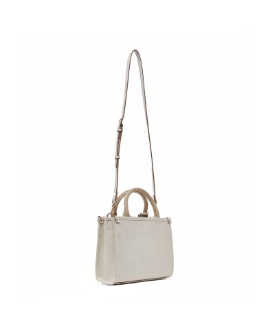 LIU-JO BORSA DONNA HAND BAG PICCOLA CON CHARM NEUTRO CREAM AA6192 126