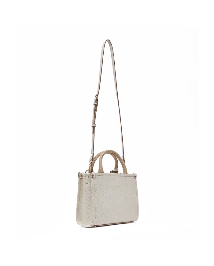 LIU-JO BORSA DONNA HAND BAG PICCOLA CON CHARM NEUTRO CREAM AA6192 126