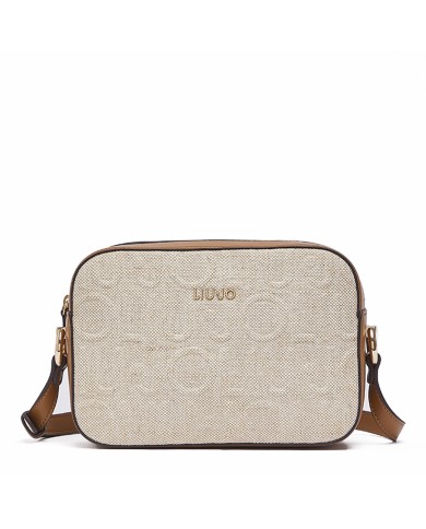 LIU-JO BORSA DONNA CROSSBODY BAG MEDIA IN JUTA NATURAL  AA6211 126