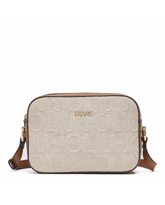 LIU-JO BORSA DONNA CROSSBODY BAG MEDIA IN JUTA NATURAL  AA6211 126
