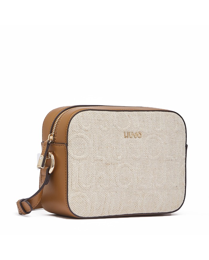 LIU-JO BORSA DONNA CROSSBODY BAG MEDIA IN JUTA NATURAL  AA6211 126