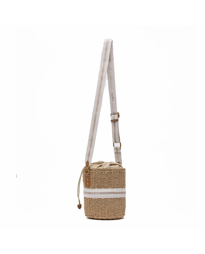 LIU-JO BORSA DONNA BASKET BAG IN PAGLIA CREAM AA6218 126