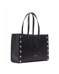 LIU-JO BORSA DONNA TOTE BAG GRANDE CON BORCHIE BLACK AA6223 126
