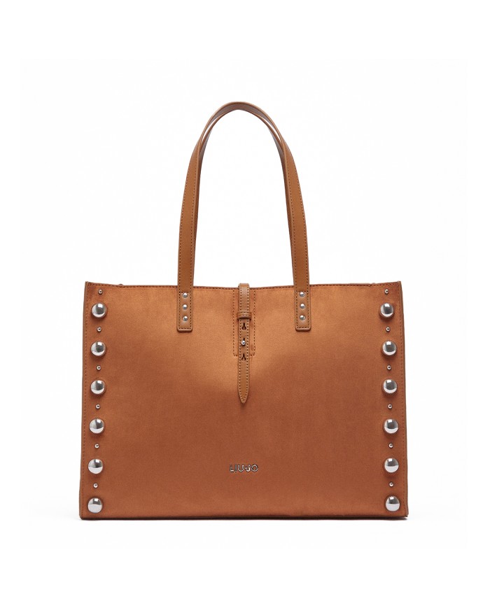 LIU-JO BORSA DONNA TOTE BAG GRANDE CON BORCHIE SEQUOIA AA6223 126
