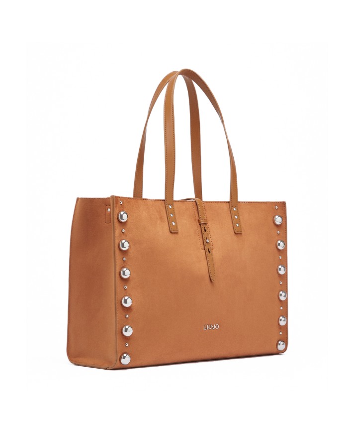 LIU-JO BORSA DONNA TOTE BAG GRANDE CON BORCHIE SEQUOIA AA6223 126