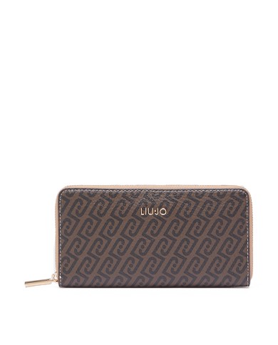 LIU-JO PORTAFOGLI DONNA WALLET GRANDE MONOGRAM TESTA DI MORO DARK CIPRIA AA6170 126