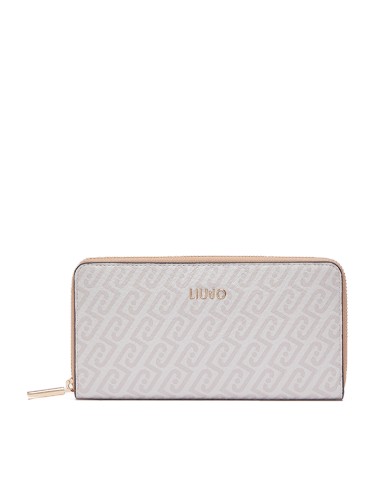 LIU-JO PORTAFOGLI DONNA WALLET GRANDE MONOGRAM NATURAL DARK CIPRIA AA6170 126