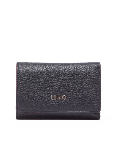 LIU-JO PORTAFOGLIO DONNA WALLET GRANDE PELLE BLACK AA6172 126