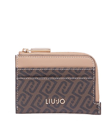 LIU-JO PORTACARTE DONNA MONOGRAM TESTA DI MORO DARK CIPIRA AA6173 126