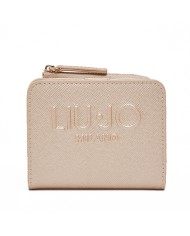 LIU-JO PORTATESSERE DONNA CON LOGO LIGHT GOLD AA6193 126
