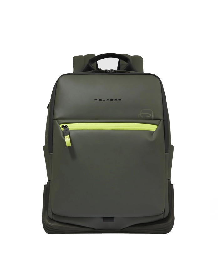 PIQUADRO ZAINO UOMO BACKPACK CORNER RESISTENTE ALL'ACQUA PORTA PC 14" E IPAD VERDE CA6464C2OW CO
