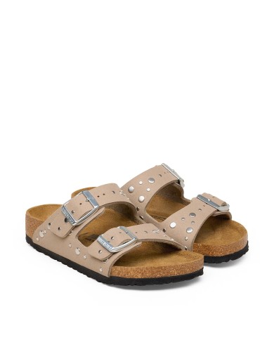 BIRKENSTOCK SANDALO DONNA ARIZONA RIVET SOFT GREY TAUPE 1031708 CO