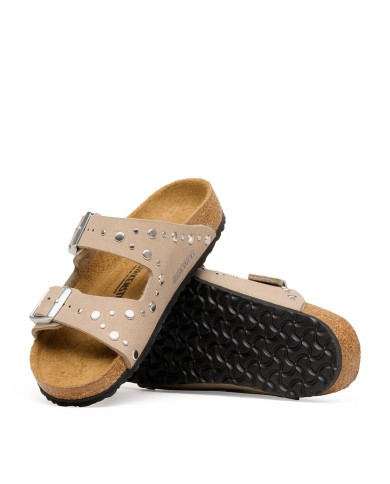 BIRKENSTOCK SANDALO DONNA ARIZONA RIVET SOFT GREY TAUPE 1031708 CO