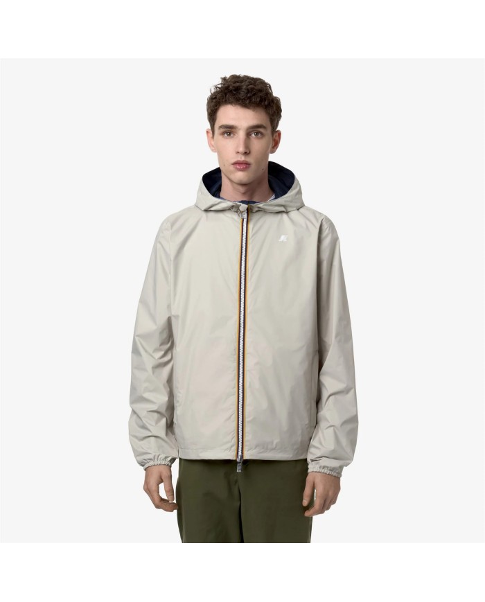 K-WAY GIACCA UOMO JACKET JAKE PLUS DOUBLE BLUE DEPHT - LIGHT BEIGE  K2124EW 126