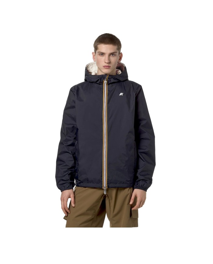 K-WAY GIACCA UOMO JACKET JAKE PLUS DOUBLE BLUE DEPHT - LIGHT BEIGE  K2124EW 126