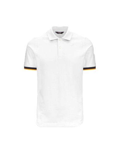 K-WAY POLO UOMO SAINT VINCENT PIQUE SLIM WHITE K11285BW 126