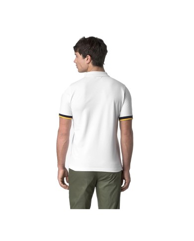 K-WAY POLO UOMO SAINT VINCENT PIQUE SLIM WHITE K11285BW 126