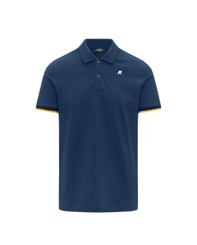 K-WAY POLO UOMO SAINT VINCENT PIQUE SLIM BLUE DEEP COBALT K11285BW 126