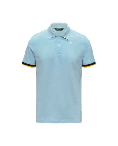 K-WAY POLO UOMO SAINT VINCENT PIQUE SLIM BLUE DREAM K11285BW 126