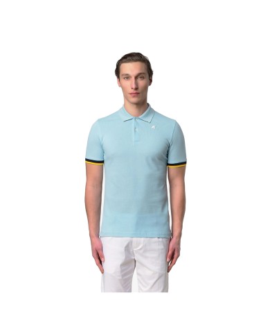 K-WAY POLO UOMO SAINT VINCENT PIQUE SLIM BLUE DREAM K11285BW 126